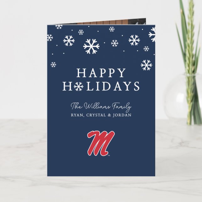 University of Mississippi | Script M Holiday Card (Front)