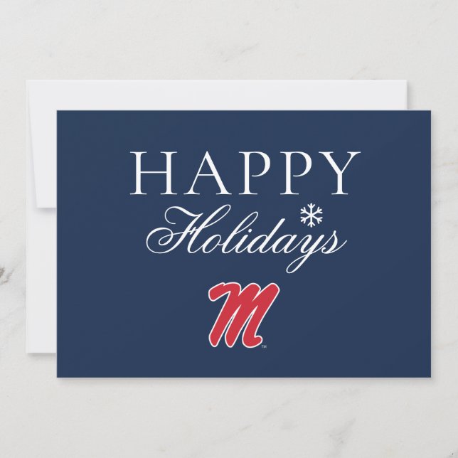 University of Mississippi | Script M Holiday Card (Front)