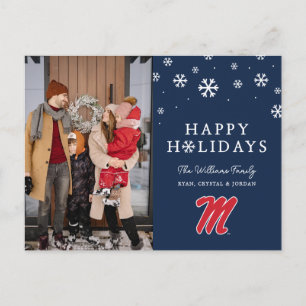 University of Mississippi   Script M Holiday Postcard