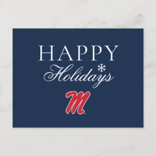 University of Mississippi   Script M Holiday Postcard