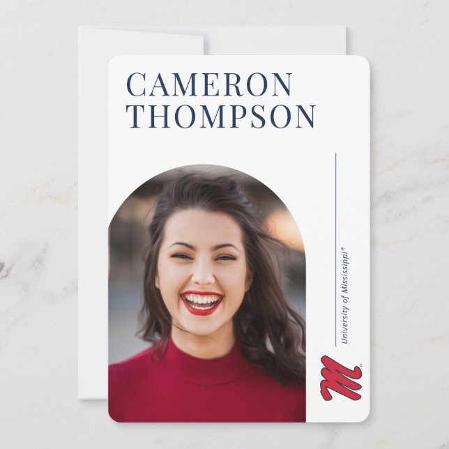 University of Mississippi | Script M Invitation (Front)