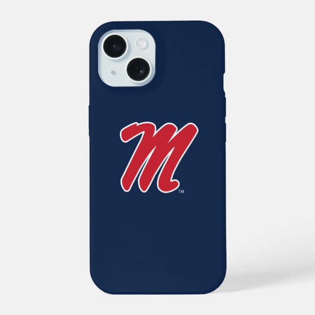 University of Mississippi | Script M iPhone 15 Case (Back)