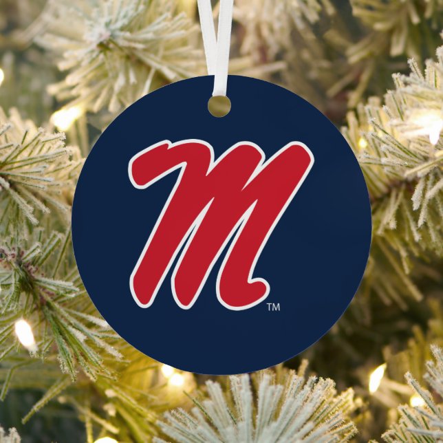 University of Mississippi | Script M Metal Tree Decoration (Insitu)