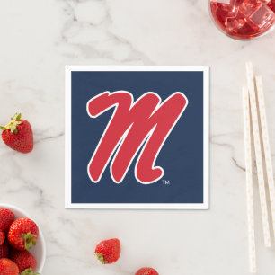 University of Mississippi   Script M Napkin