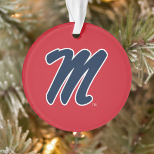 University of Mississippi   Script M Ornament