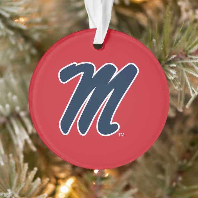 University of Mississippi | Script M Ornament (Tree)