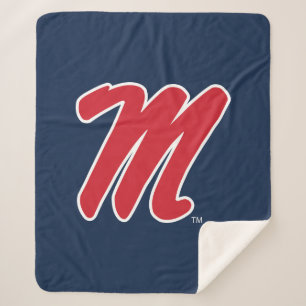 University of Mississippi Script M Sherpa Blanket