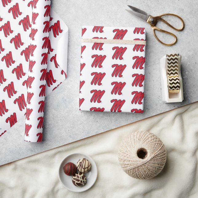 University of Mississippi | Script M Wrapping Paper (Crafts)