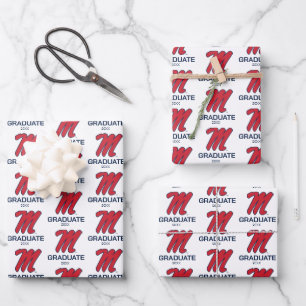 University of Mississippi   Script M Wrapping Paper Sheet