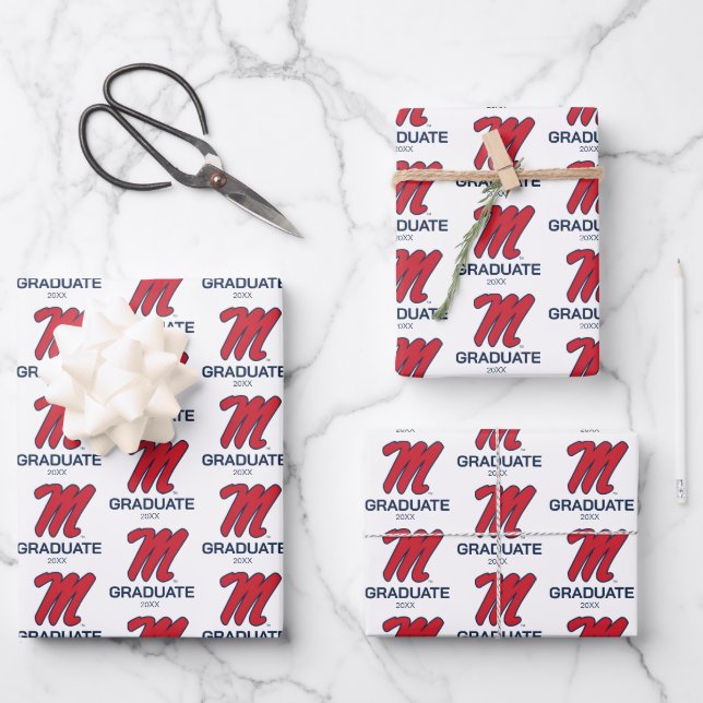 University of Mississippi | Script M Wrapping Paper Sheet (Front)