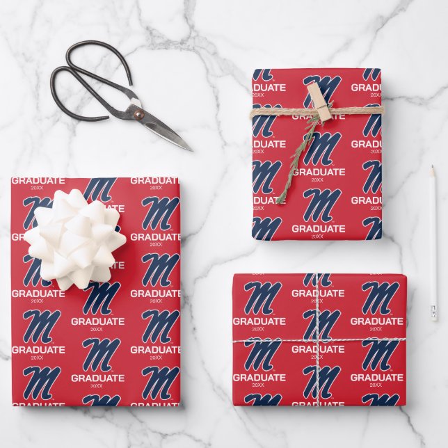 University of Mississippi | Script M Wrapping Paper Sheet (Front)