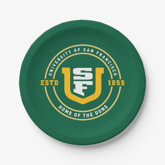 University of San Francisco Paper Plate (Front)