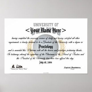 University of Uranus Diploma Poster