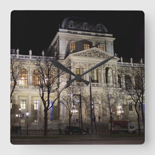 University Of Vienna Austria Square Wall Clock (Front)