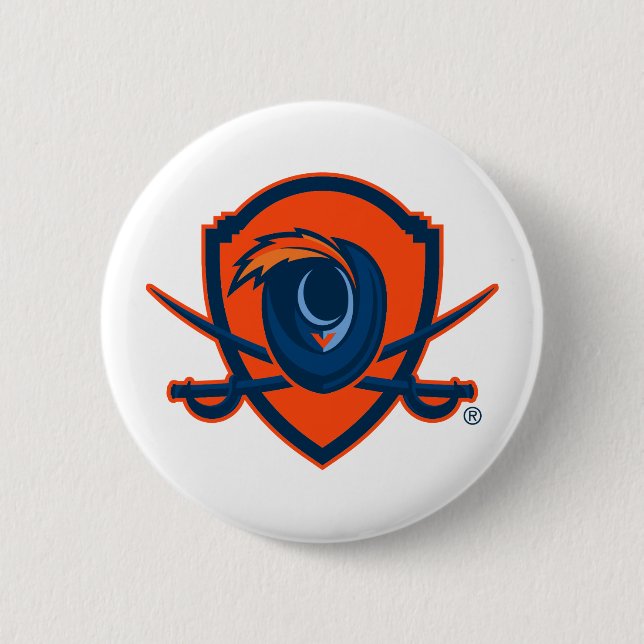 University of Virginia | Cavalier Shield 6 Cm Round Badge (Front)