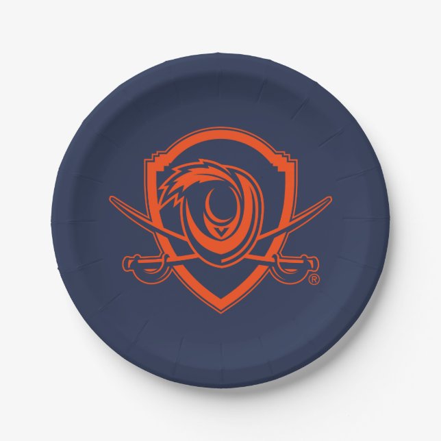 University of Virginia | Cavalier Shield Paper Plate (Front)