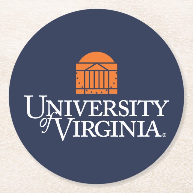 University of Virginia Round Paper Coaster (Front)