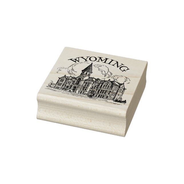 University of Wyoming Hall of Languages Rubber Stamp (Stamp)