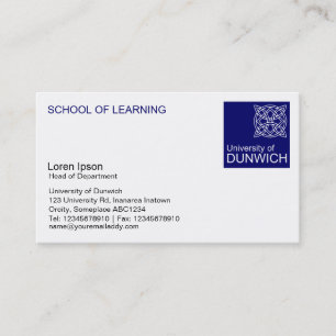 University Style - Deep Navy Business Card