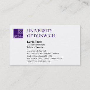 University Style - Deep Purple Business Card