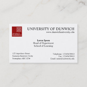 University Style v4 Business Card