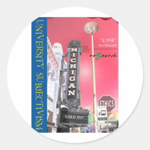 University Subjectivism Classic Round Sticker