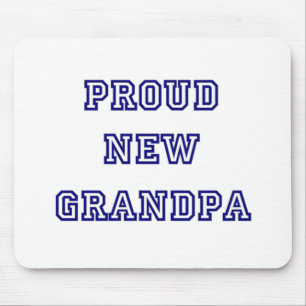 University Text Proud New Grandpa Mouse Mat
