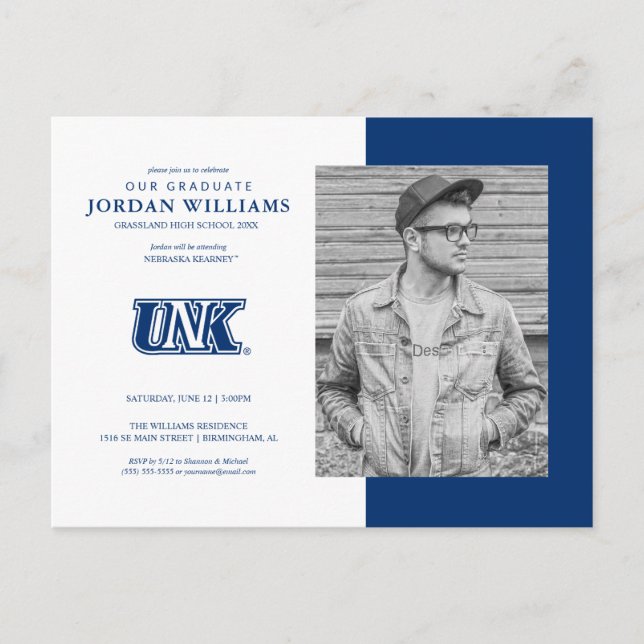 UNK Lopers Graduate Announcement Postcard (Front)