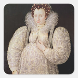 Unknown Lady, c.1595-1600 Square Sticker
