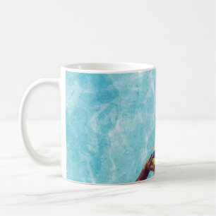 Unknown person playing beach volleyball coffee mug