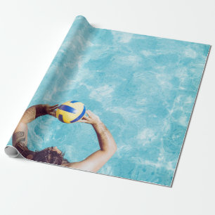 Unknown person playing beach volleyball wrapping paper