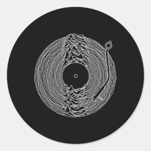 Unknown Pleasures Vinyl Record Classic Round Sticker
