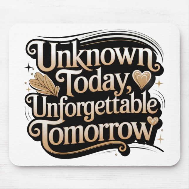 Unknown Today, Unforgettable Tomorrow Mouse Mat (Front)
