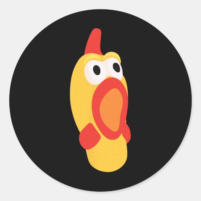 Unku Rubber Chicken  Classic Round Sticker (Front)