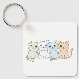 Unlabeled Flag Pride Lgbtq Cute Cat Keychain