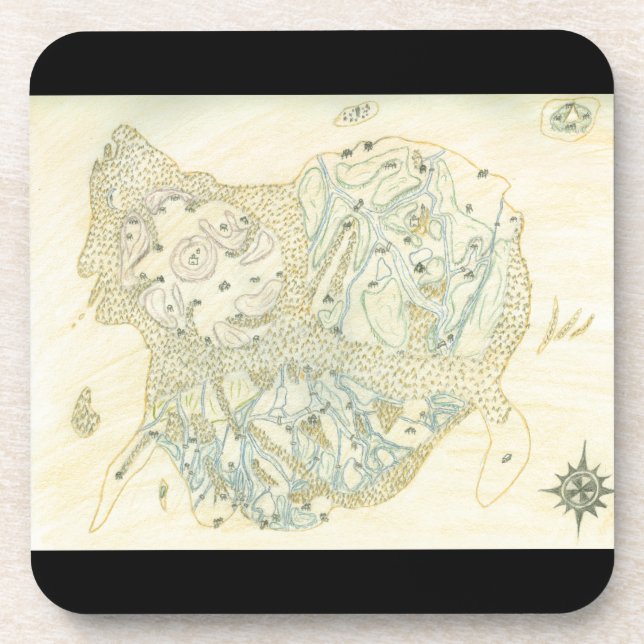 Unlabeled Map of Trino Coaster (Front)