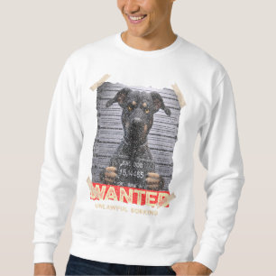 Unlawful Barking: The Doberman's Stern Warning Sweatshirt