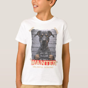 Unlawful Barking: The Doberman's Stern Warning T-Shirt