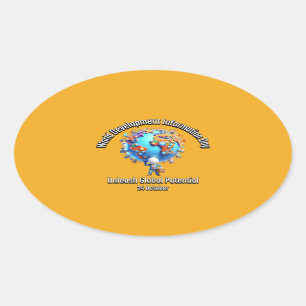 Unleash Global Potential. 24 October Oval Sticker