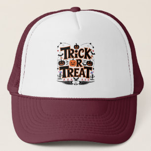 Unleash Halloween Fun with Trick or Treat Magic! Trucker Hat