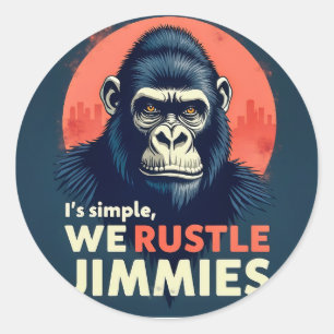Unleash Humor: Gorilla Jokes That Rustle Jimmies Classic Round Sticker