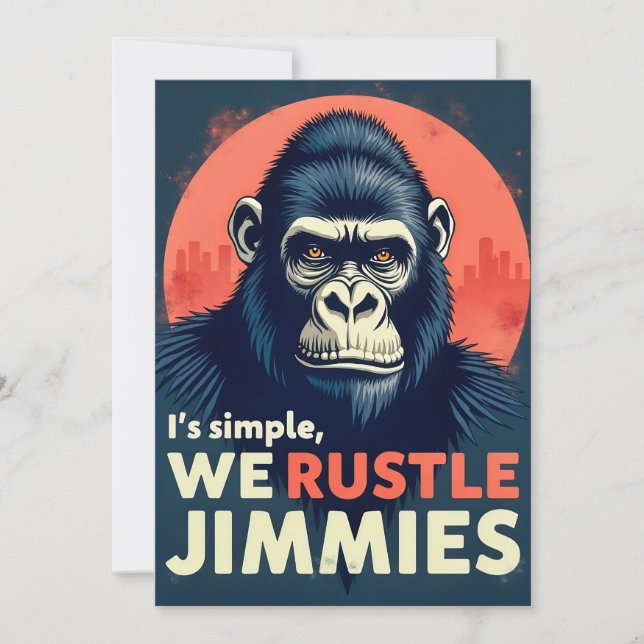Unleash Humour: Gorilla Jokes That Rustle Jimmies Invitation (Front)