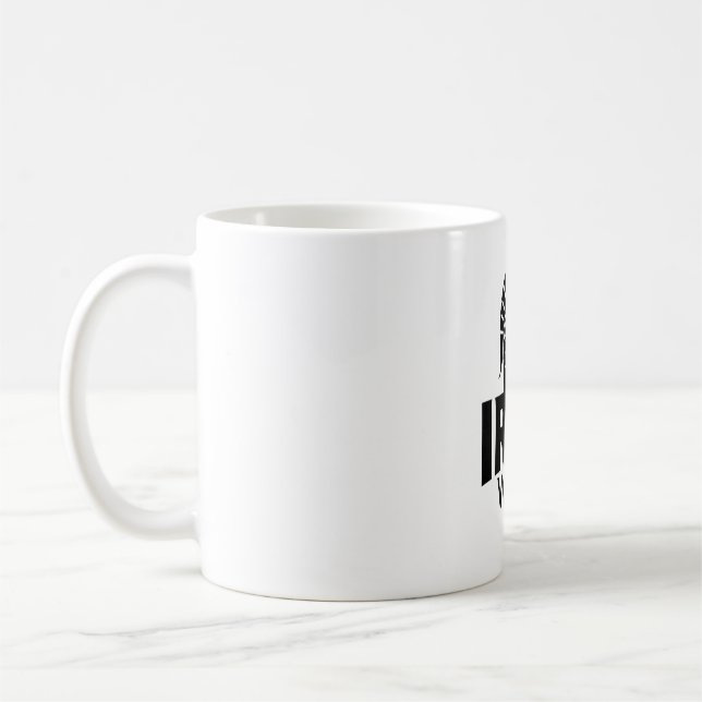 Unleash Strength: Gladiator Helmet Tee Coffee Mug (Left)