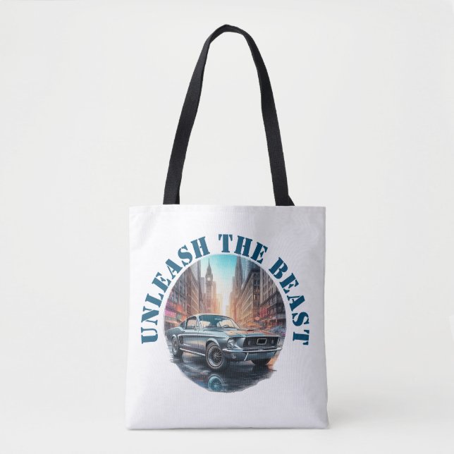 Unleash The Beast American Muscle Car  Tote Bag (Front)