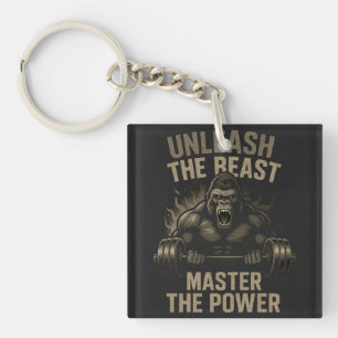 Unleash the Beast – Bodybuilding Power Muscle Gift Key Ring