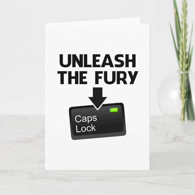 Unleash the Fury Caps Lock Card (Front)