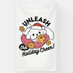 Unleash the Holiday Cheer – Cute Dog Christmas Banner