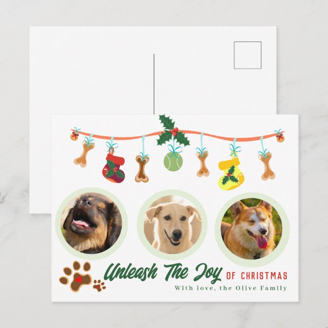 Unleash The Joy Of Christmas Postcard (Front/Back)