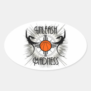 Unleash The Madness Dragons Light Oval Sticker