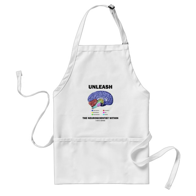 Unleash The Neuroscientist Within (Brain Anatomy) Standard Apron (Front)
